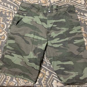 Camo cargo shorts